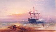 Edward Moran Salute at Sunset oil painting on canvas